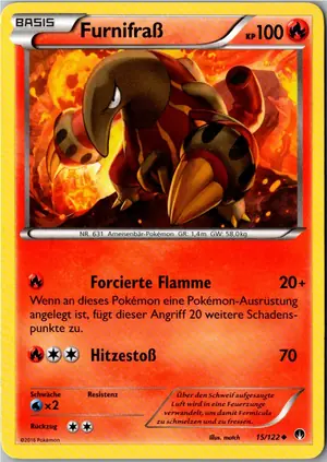 Pokémon-Karte Furnifraß 15/122 TURBOfieber