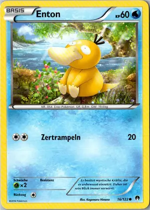 Pokémon-Karte Enton 16/122 TURBOfieber