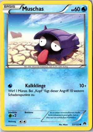 Pokémon-Karte Muschas 22/122 TURBOfieber
