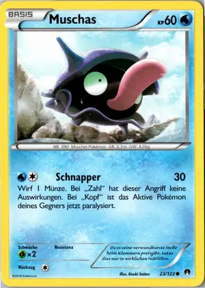 Pokémon-Karte Muschas 23/122 TURBOfieber