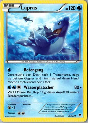 Pokémon-Karte Lapras 28/122 TURBOfieber