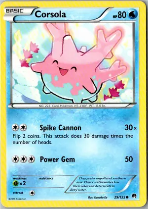 Pokémon-Karte Corsola Corasonn 29/122 TURBOfieber