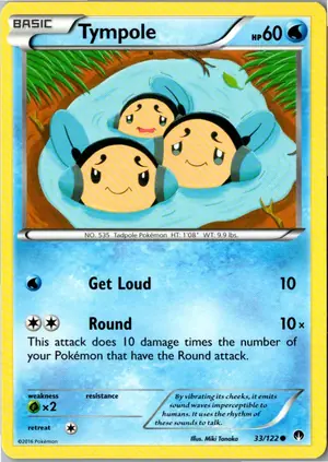 Pokémon-Karte Tympole Schallquap 33/122 TURBOfieber
