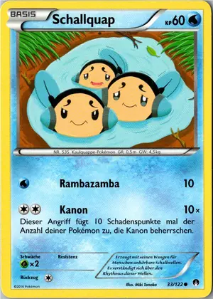 Pokémon-Karte Schallquap 33/122 TURBOfieber