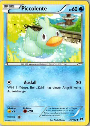 Pokémon-Karte Piccolente 36/122 TURBOfieber