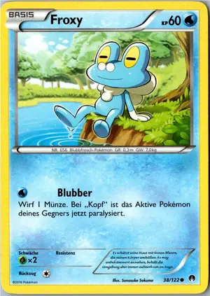 Pokémon-Karte Froxy 38/122 TURBOfieber