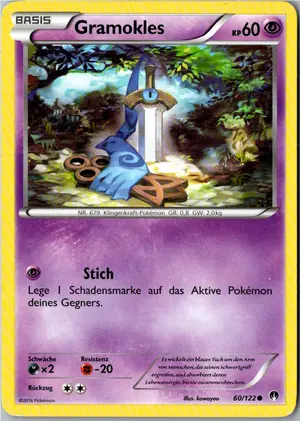 Pokémon-Karte Gramokles 60/122 TURBOfieber