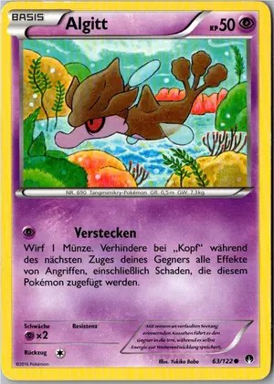 Pokémon-Karte Algitt 63/122 TURBOfieber