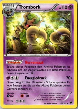 Pokémon-Karte Trombork 65/122 TURBOfieber