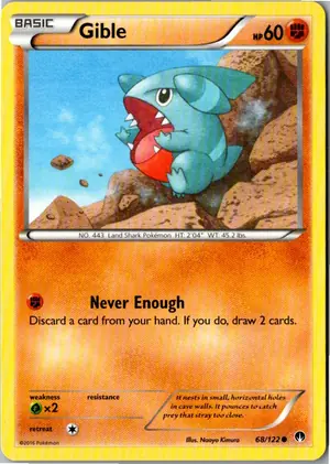 Pokémon-Karte Gible Kaumalat 68/122 TURBOfieber