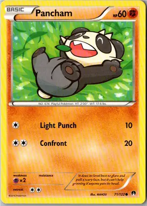 Pokémon-Karte Pancham Pam-Pam 71/122 TURBOfieber