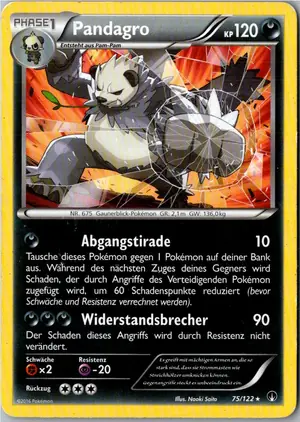 Pokémon-Karte Pandagro 75/122 TURBOfieber