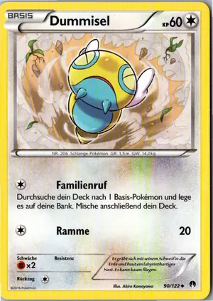 Pokémon-Karte Dummisel 90/122 TURBOfieber