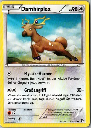 Pokémon-Karte Damhirplex 91/122 TURBOfieber
