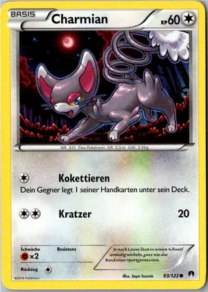 Pokémon-Karte Charmian 93/122 TURBOfieber