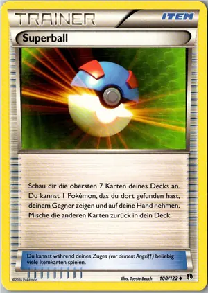 Pokémon-Karte Superball 100/122 TURBOfieber