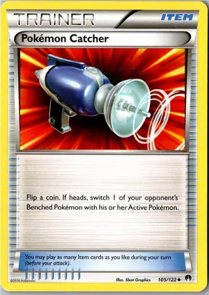 Pokémon-Karte Pokémon Catcher Pokémon-Fänger 105/122 TURBOfieber