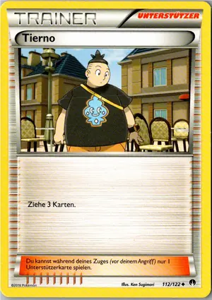 Pokémon-Karte Tierno 112/122 TURBOfieber