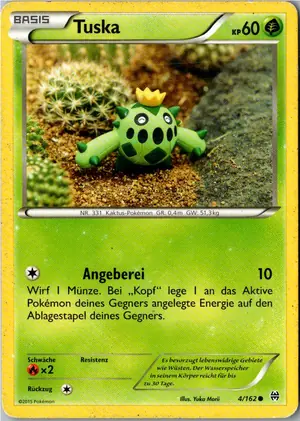 Pokémon-Karte Tuska 4/162 TURBOstart
