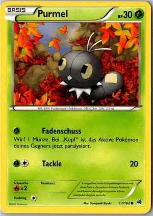Pokémon-Karte Purmel 13/162 TURBOstart