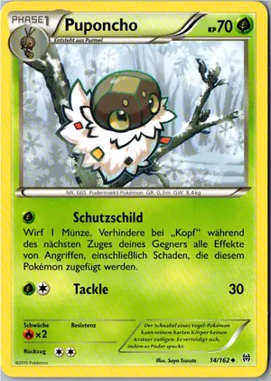 Pokémon-Karte Puponcho 14/162 TURBOstart