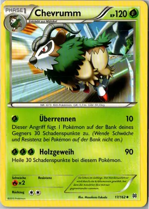 Pokémon-Karte Chevrumm 17/162 TURBOstart