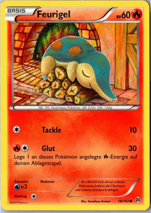 Pokémon-Karte Feurigel 18/162 TURBOstart