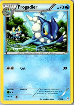 Pokémon-Karte Frogadier Amphizel 47/162 TURBOstart