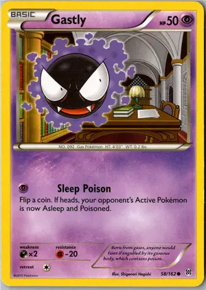 Pokémon-Karte Gastly Nebulak 58/162 TURBOstart