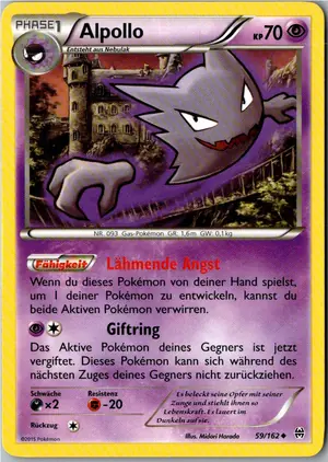 Pokémon-Karte Alpollo 59/162 TURBOstart