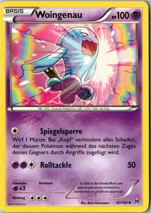 Pokémon-Karte Wobbuffet 67/162 TURBOstart