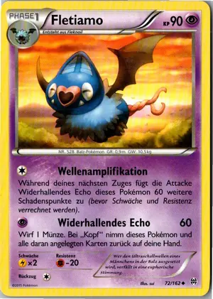 Pokémon-Karte Fletiamo 72/162 TURBOstart