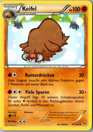 Pokémon-Karte Keifel 81/162 TURBOstart
