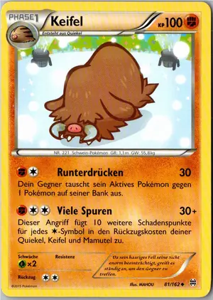 Pokémon-Karte Keifel 81/162 TURBOstart