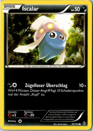 Pokémon-Karte Iscalar 93/162 TURBOstart