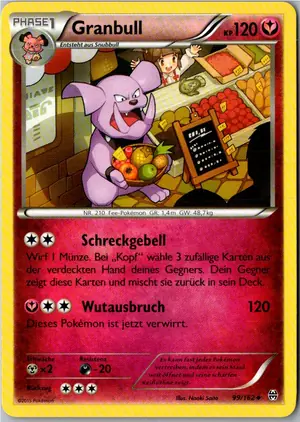 Pokémon-Karte Granbull 99/162 TURBOstart