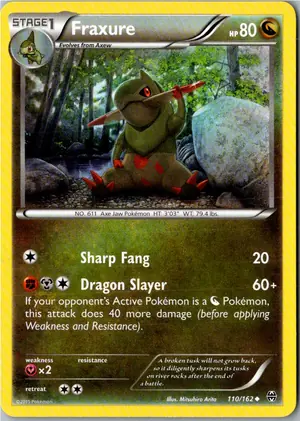 Pokémon-Karte Fraxure Sharfax 110/162 TURBOstart