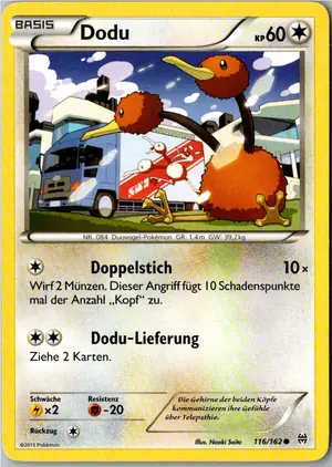 Pokémon-Karte Dodu 116/162 TURBOstart