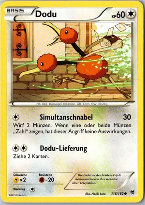 Pokémon-Karte Dodu 115/162 TURBOstart