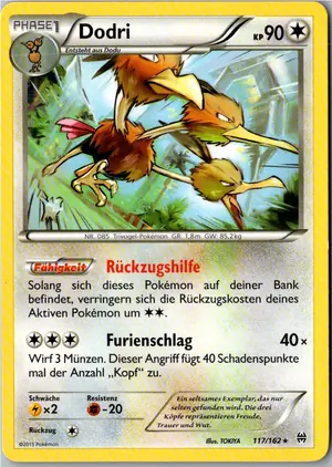 Pokémon-Karte Dodri 117/162 TURBOstart