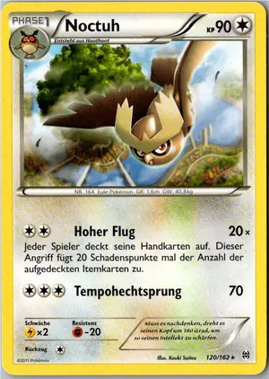 Pokémon-Karte Noctuh 120/162 TURBOstart