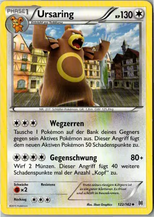 Pokémon-Karte Ursaring 122/162 TURBOstart