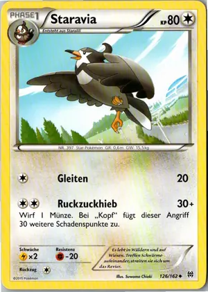 Pokémon-Karte Staravia 126/162 TURBOstart