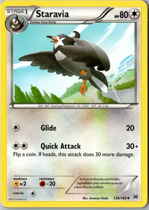 Pokémon-Karte Staravia 126/162 TURBOstart