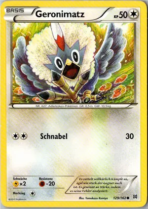 Pokémon-Karte Geronimatz 129/162 TURBOstart