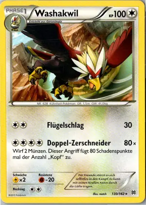 Pokémon-Karte Washakwil 130/162 TURBOstart