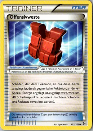Pokémon-Karte Offensivweste 133/162 TURBOstart