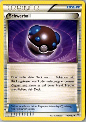 Pokémon-Karte Schwerball 140/162 TURBOstart