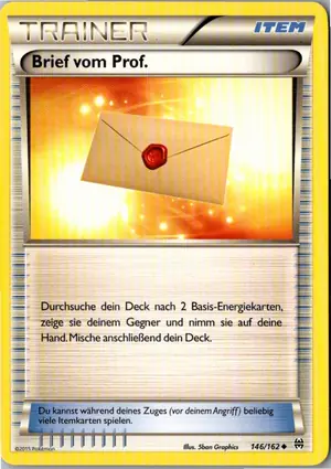 Pokémon-Karte Brief vom Prof. 146/162 TURBOstart