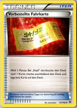 Pokémon-Karte Vorbestellte Fahrkarte 147/162 TURBOstart